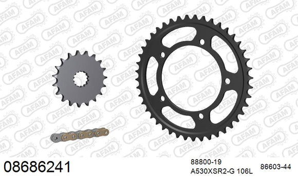 Triumph Daytona 955i 2002-2003 - AFAM XS-ring Extra Reinforced Chain & Steel Sprocket Kit, 530 (OE Pitch) - 08686241 - P3 Tuning