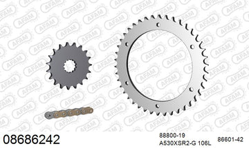 Triumph Sprint ST 1050 2006-2010 - AFAM XS-ring super reinforced Chain & Steel Sprocket Kit, 530 (OE Pitch) - 08686242 - P3 Tuning