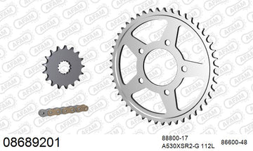 Triumph Daytona 1000 1991-1992 - AFAM XS-ring Extra Reinforced Chain & Steel Sprocket Kit, 530 (OE Pitch) - 08689201 - P3 Tuning