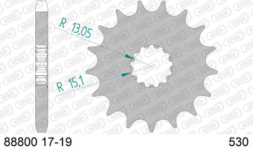 Triumph Sprint GT 1050 2010-2016 - AFAM XS-ring super reinforced Chain & Steel Sprocket Kit, 530 (OE Pitch) - 08690203 - P3 Tuning