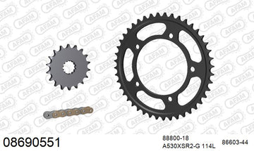 Triumph Tiger 1050 2007-2012 - AFAM XS-ring super reinforced Chain & Steel Sprocket Kit, 530 (OE Pitch) - 08690551 - P3 Tuning