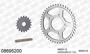 Triumph Trophy 1200 1991-1993 - AFAM XS-ring super reinforced Chain & Steel Sprocket Kit, 530 (OE Pitch) - 08695200 - P3 Tuning