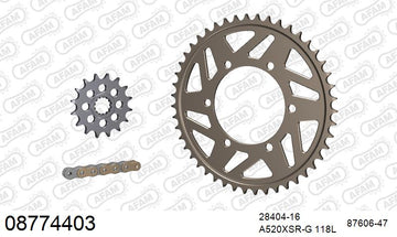 Triumph Street Triple 675 2013 - AFAM XS-ring super reinforced Chain & Alu Sprocket Kit, 520 conversion - 08774403 - P3 Tuning