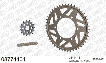 Triumph Daytona 675 2013-2016 - AFAM XS-ring super reinforced Chain & Alu Sprocket Kit, 520 conversion - 08774404 - P3 Tuning
