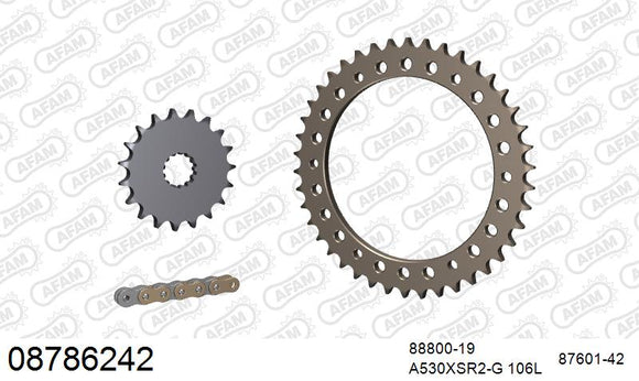 Triumph Daytona 955i 2002-2003 - AFAM XS-ring super reinforced Chain & Alu Sprocket Kit, 530 (OE Pitch) - 08786242 - P3 Tuning