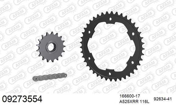 BMW F800GS 2011 - AFAM XS-ring Extra Reinforced Chain & Steel Sprocket Kit, 525 (OE Pitch) - 09273554 - P3 Tuning