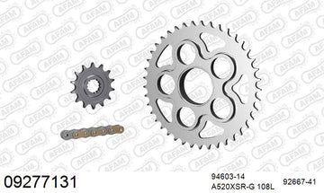MV Agusta 750 Brutale all models 2001-2002 - AFAM XS-ring Extra Reinforced Chain & Steel Sprocket Kit, 520 (OE Pitch) - 09277131 - P3 Tuning