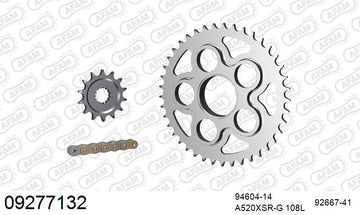 MV Agusta 750 Brutale all models 2003-2005 - AFAM XS-ring Extra Reinforced Chain & Steel Sprocket Kit, 520 (OE Pitch) - 09277132 - P3 Tuning