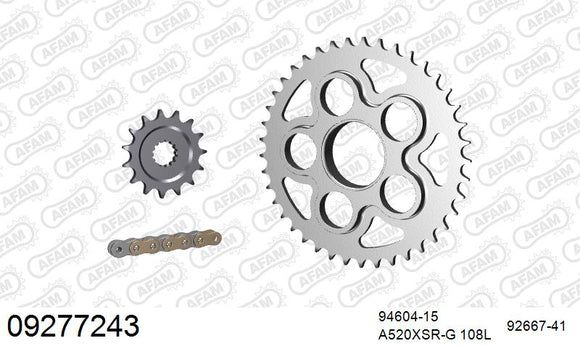 MV Agusta F-4 750 [F4] 2002-2003 - AFAM XS-ring Extra Reinforced Chain & Steel Sprocket Kit, 520 (OE Pitch) - 09277243 - P3 Tuning