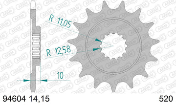 MV Agusta F-4 750 [F4] 2003-2004 - AFAM XS-ring Extra Reinforced Chain & Steel Sprocket Kit, 520 (OE Pitch) - 09277243 - P3 Tuning