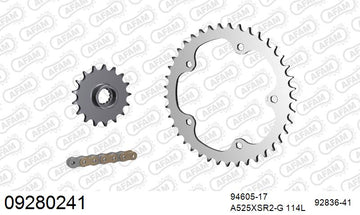 MV Agusta F3 800 2014 - AFAM XS-ring super reinforced Chain & Steel Sprocket Kit, 525 (OE Pitch) - 09280241 - P3 Tuning