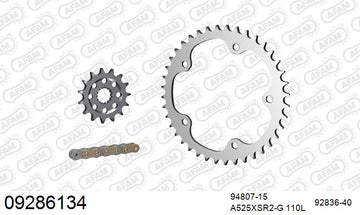 MV Agusta 920 Brutale 2011-2012 - AFAM XS-ring super reinforced Chain & Steel Sprocket Kit, 525 (OE Pitch) - 09286134 - P3 Tuning