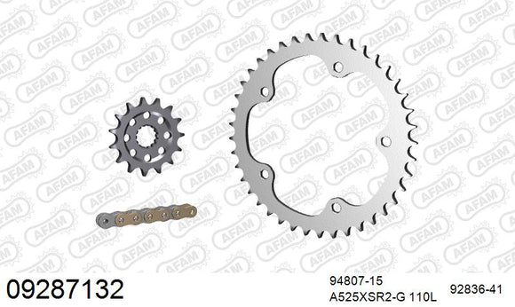 MV Agusta F-4 1000 [F4] 2011 - AFAM XS-ring super reinforced Chain & Steel Sprocket Kit, 525 (OE Pitch) - 09287132 - P3 Tuning