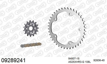 MV Agusta F-4 1000 [F4] 2008-2009 - AFAM XS-ring Hyper reinforced Chain & Steel Sprocket Kit, 525 (OE Pitch) - 09289241 - P3 Tuning