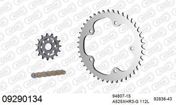MV Agusta 1090 Brutale 2012-2016 - AFAM XS-ring Hyper reinforced Chain & Steel Sprocket Kit, 525 (OE Pitch) - 09290134 - P3 Tuning