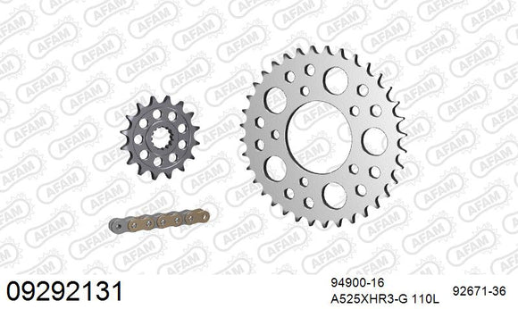 Benelli Tornado TRE 1130 2006-2010 - AFAM XS-ring Hyper reinforced Chain & Steel Sprocket Kit, 525 (OE Pitch) - 09292131 - P3 Tuning