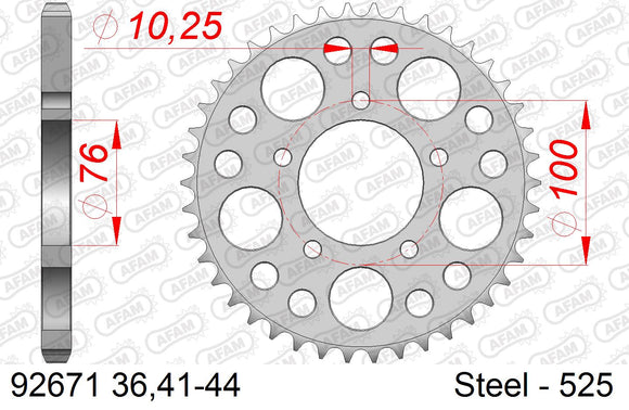 Benelli TNT 1130 2004-2007 - AFAM XS-ring Hyper reinforced Chain & Steel Sprocket Kit, 525 (OE Pitch) - 09292131 - P3 Tuning