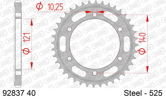 Moto Morini Corsaro (1200cc) 2005-2009 - AFAM XS-ring Hyper reinforced Chain & Steel Sprocket Kit, 525 (OE Pitch) - 09295131 - P3 Tuning