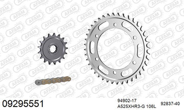 Moto Morini 1200 Scrambler 2008-2016 - AFAM XS-ring Hyper reinforced Chain & Steel Sprocket Kit, 525 (OE Pitch) - 09295551 - P3 Tuning