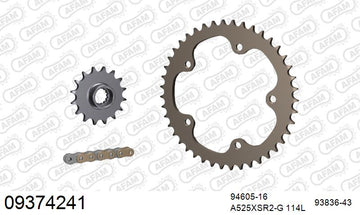 MV Agusta F3 675 2015 - AFAM XS-ring super reinforced Chain & Alu Sprocket Kit, 525 (OE Pitch) - 09374241 - P3 Tuning