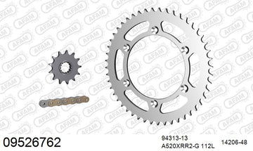 GasGas XC 300 2018-2019 - AFAM Xs-Ring Reinforced Plus Chain & Steel Sprocket Kit, 520 (OE Pitch) - 09526762 - P3 Tuning