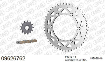 Gas Gas EC 200 / 250 / 300 / 350 2005-2020 - AFAM Xs-Ring Reinforced Plus Chain & Alu Sprocket Kit, 520 (OE Pitch) - 09626762 - P3 Tuning