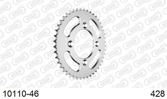 Honda CRF125F 2016-2026 - AFAM Rear Sprocket, 428 (OE Pitch), Steel - 46T (orig size) - 10110-46 - P3 Tuning