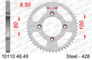Honda CRF125F 2016-2026 - AFAM Rear Sprocket, 428 (OE Pitch), Steel - 46T (orig size) - 10110-46 - P3 Tuning