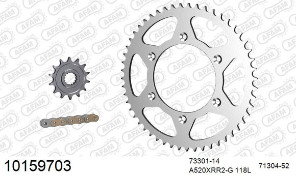 Husaberg FE 501 2013-2014 - AFAM Xs-Ring Reinforced Plus Chain & Steel Sprocket Kit, 520 (OE Pitch) - 10159703 - P3 Tuning
