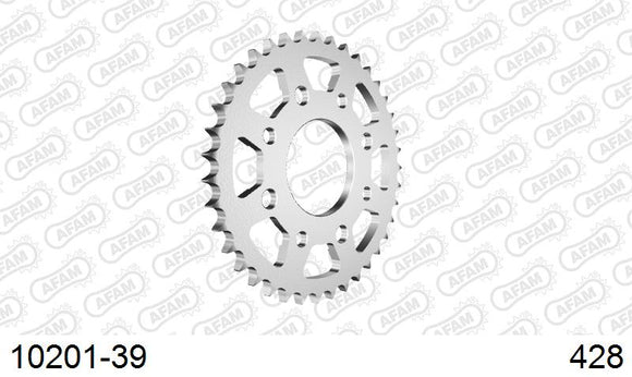 Honda CB125T 1982-1986 - AFAM Rear Sprocket, 428 (OE Pitch), Steel - 39T, 120 links reqd - 10201-39 - P3 Tuning