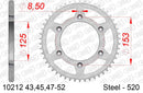 Honda CR250 2002-2003 - AFAM Rear Sprocket, 520 (OE Pitch), Steel - 49T, 116 links reqd - 10212-49 - P3 Tuning