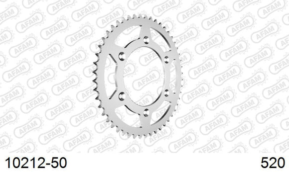 Honda CR250 2004-2004 - AFAM Rear Sprocket, 520 (OE Pitch), Steel - 50T (orig size) - 10212-50 - P3 Tuning