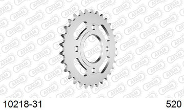 Honda CB 250 Nighthawk N,P,R,S,T,V,W,X,Y 1992-2000 - AFAM Rear Sprocket, 520 (OE Pitch), Steel - 31T (orig size) - 10218-31 - P3 Tuning