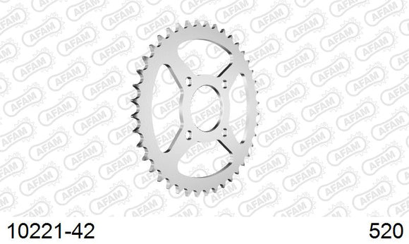 KTM 200 Duke 2012-2013 - AFAM Rear Sprocket, 520 (OE Pitch), Steel - 42T (orig size) - 10221-42 - P3 Tuning