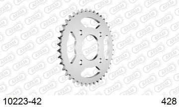 Honda CBR 150 2006-2012 - AFAM Rear Sprocket, 428 (OE Pitch), Steel - 42T (orig size) - 10223-42 - P3 Tuning