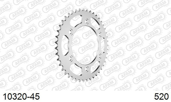 Honda CRF250L 2012-2015 - AFAM Rear Sprocket, 520 (OE Pitch), Steel - 45T, 110 links reqd - 10320-45 - P3 Tuning