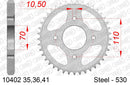 Honda CB250T 1978-1978 - AFAM Rear Sprocket, 530 (OE Pitch), Steel - 41T (orig size) - 10402-41 - P3 Tuning