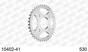 Honda CB250T 1978-1978 - AFAM Rear Sprocket, 530 (OE Pitch), Steel - 41T (orig size) - 10402-41 - P3 Tuning