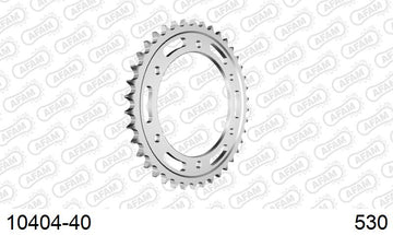 Honda NS400R 1985-1988 - AFAM Rear Sprocket, 530 (OE Pitch), Steel - 40T (orig size) - 10404-40 - P3 Tuning
