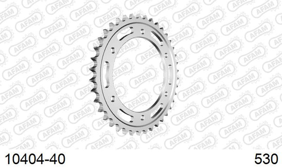 Honda VFR400RR [NC24] 1985-1986 - AFAM Rear Sprocket, 530 (OE Pitch), Steel - 40T (orig size) - 10404-40 - P3 Tuning