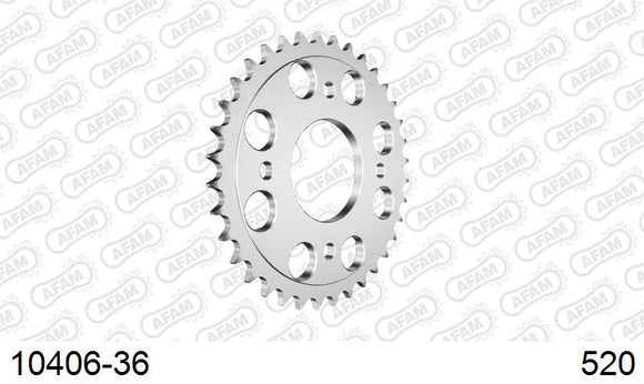 Honda CB400N Super Dream 1981-1983 - AFAM Rear Sprocket, 520 (OE Pitch), Steel - 36T (orig size) - 10406-36 - P3 Tuning