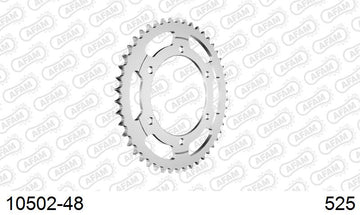 Honda XL700 Transalp 2008-2012 - AFAM Rear Sprocket, 525 (OE Pitch), Steel - 48T, 120 links reqd - 10502-48 - P3 Tuning
