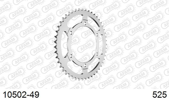 Honda XL700 Transalp 2008-2012 - AFAM Rear Sprocket, 525 (OE Pitch), Steel - 49T, 120 links reqd - 10502-49 - P3 Tuning