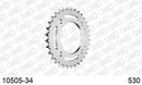 Honda CB550F / K 1977-1979 - AFAM Rear Sprocket, 530 (OE Pitch), Steel - 34T, 100 links reqd, fits F - 10505-34 - P3 Tuning