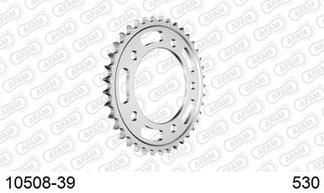 Honda CBF1000F 2016-2016 - AFAM Rear Sprocket, 530 (OE Pitch), Steel - 39T, 120 links reqd, fits ABS - 10508-39 - P3 Tuning