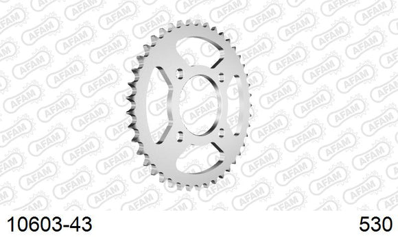 Honda CB750C 1981-1981 - AFAM Rear Sprocket, 530 (OE Pitch), Steel - 43T, 110 links reqd - 10603-43 - P3 Tuning