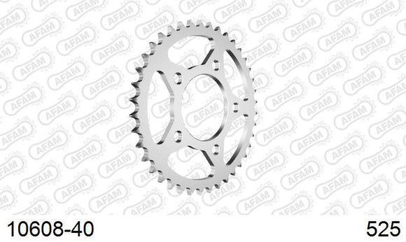 Honda CB 750 Nighthawk M,N,P,R,S,T,V,W,X,Y,1,2,3 1991-2003 - AFAM Rear Sprocket, 525 (OE Pitch), Steel - 40T (orig size) - 10608-40 - P3 Tuning