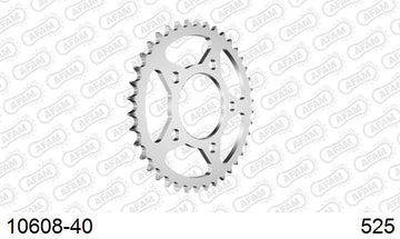 Honda CB750 Seven-Fifty 1992-1999 - AFAM Rear Sprocket, 525 (OE Pitch), Steel - 40T (orig size) - 10608-40 - P3 Tuning