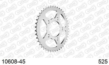 Honda CB 750 Nighthawk M,N,P,R,S,T,V,W,X,Y,1,2,3 1991-2003 - AFAM Rear Sprocket, 525 (OE Pitch), Steel - 45T, 116 links reqd - 10608-45 - P3 Tuning