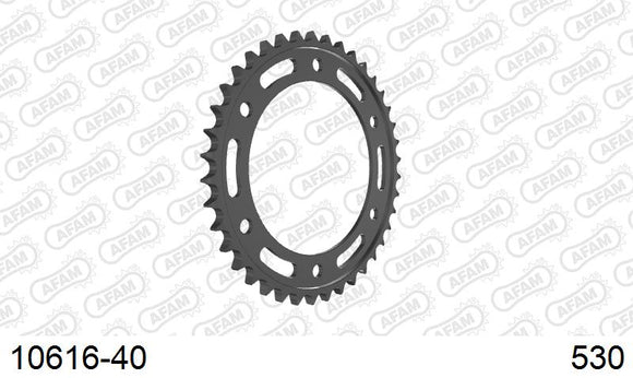 Honda CBR1000RR Fireblade 2004-2005 - AFAM Rear Sprocket, 530 (OE Pitch), Steel - 40T (orig size) - 10616-40 - P3 Tuning